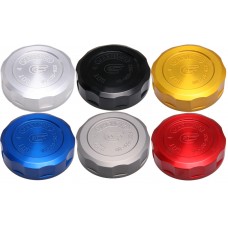 Oberon Billet Front/Rear Brake Reservoir Cap for BMW, Harley, Buell, Kawasaki,Honda,Triumph, MV Agusta, and Suzuki